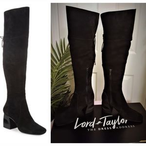 Brand New H Halston Suede Knee-High Boots Sz. 9.5